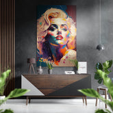Marilyn Monroe Brushed Aluminum Dibond Wall Art.